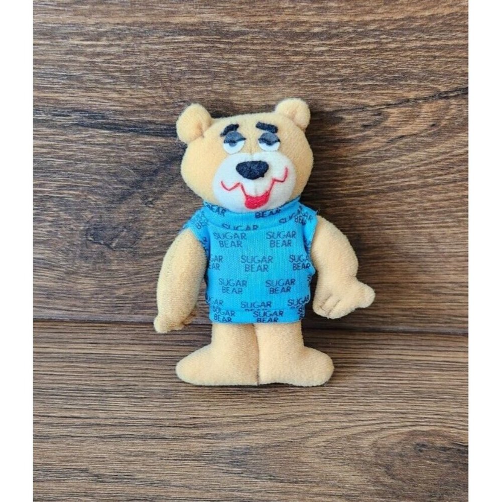 Vintage General Foods Corp Golden Crisp Cereal 4.5" Mini Plush Sugar Bear Toy